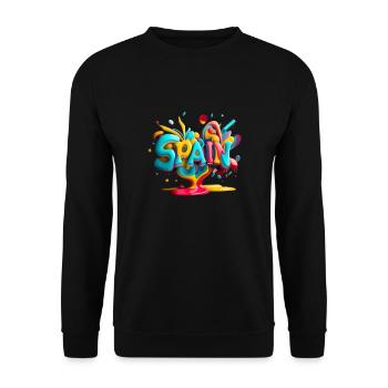 Spain-Style - Unisex Pullover - Schwarz - Vorne - Alina (178cm) & Michal (187cm)