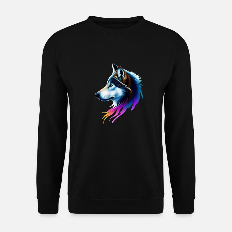 wolf - Unisex Sweatshirt - black