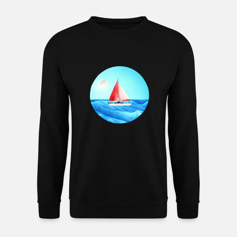 Segeln Segelsport Segelboot Segler Segelschiff - Unisex Pullover - Schwarz