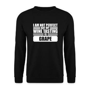 Wine Lover, Wine Tasting Sommelier - Unisex Pullover - Schwarz - Vorne - Alina (178cm) & Michal (187cm)