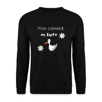 Mon canard en sucre - Sweat-shirt Unisexe - noir - Devant - Alina (178cm) & Michal (187cm)