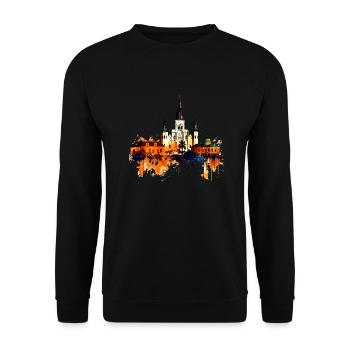 New Orleans is known for jazz - Unisex Sweatshirt - black - Front - Alina (178cm) & Michal (187cm)