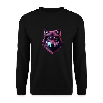 Wolf - Unisex Sweatshirt - black - Front - Alina (178cm) & Michal (187cm)