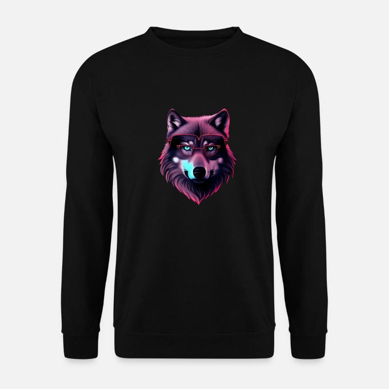Wolf - Unisex Pullover - Schwarz