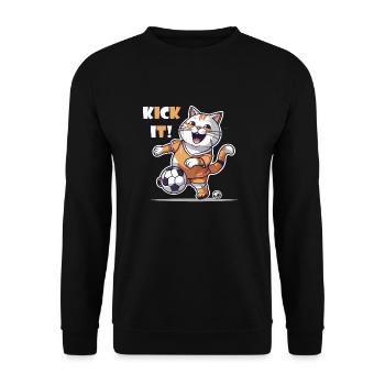Kick it! - Sweat-shirt Unisexe - noir - Devant - Alina (178cm) & Michal (187cm)