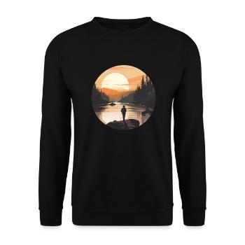 A sunset in Canada - Unisex Sweatshirt - black - Front - Alina (178cm) & Michal (187cm)