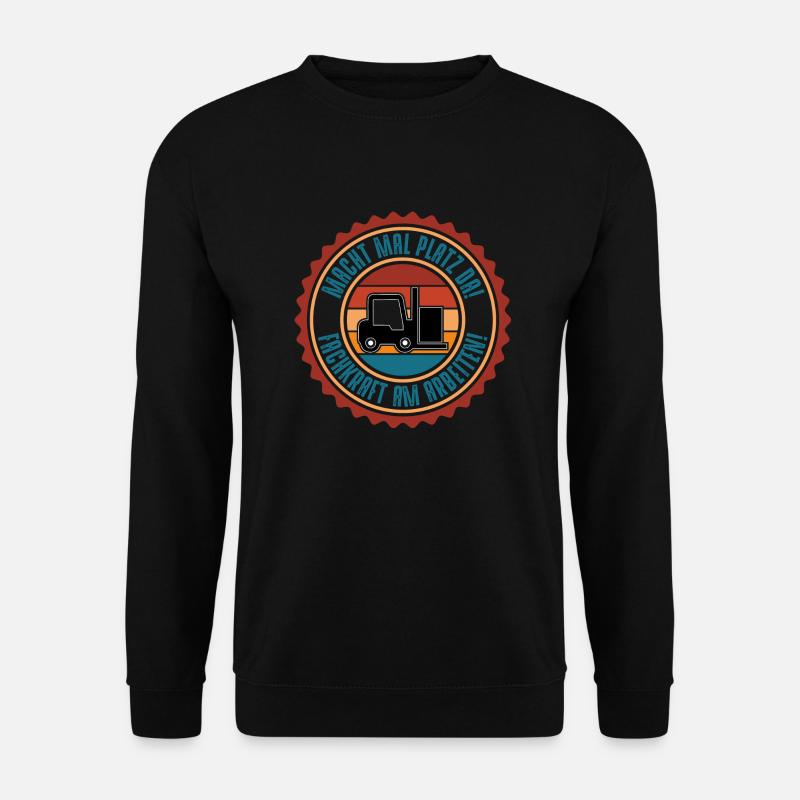 Stapler Fahrer - Unisex Pullover - Schwarz