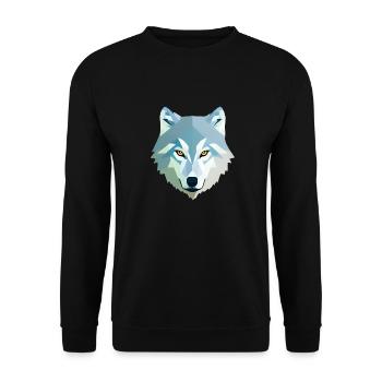 Wolf - Unisex Sweatshirt - black - Front - Alina (178cm) & Michal (187cm)