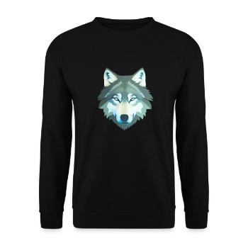 wolf - Unisex Sweatshirt - black - Front - Alina (178cm) & Michal (187cm)