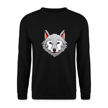 wolf - Unisex Sweatshirt - black - Front - Alina (178cm) & Michal (187cm)