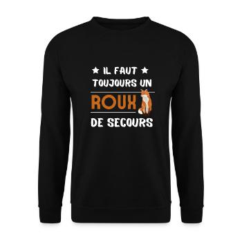 Il faut toujours un Roux de secours - Sweat-shirt Unisexe - noir - Devant - Alina (178cm) & Michal (187cm)