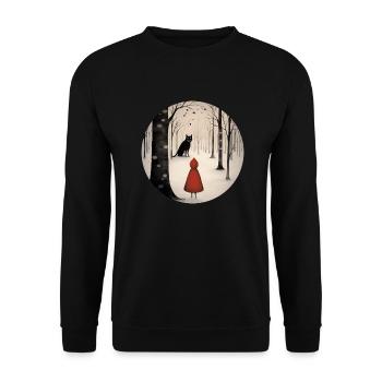 Little Red Riding Hood - Unisex Sweatshirt - black - Front - Alina (178cm) & Michal (187cm)