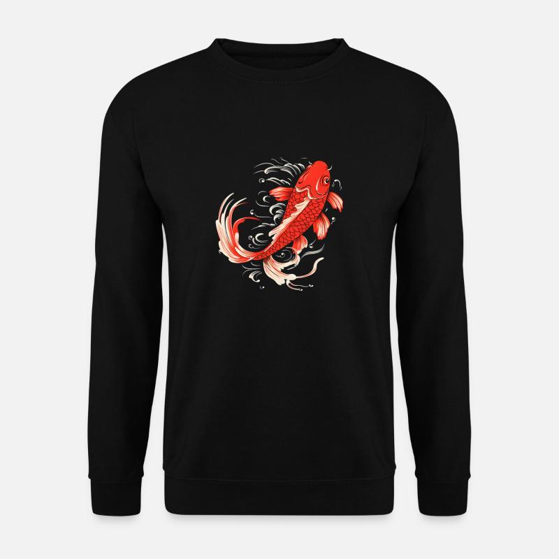 Single Koifisch freut sich auf dich - Unisex Pullover - Schwarz
