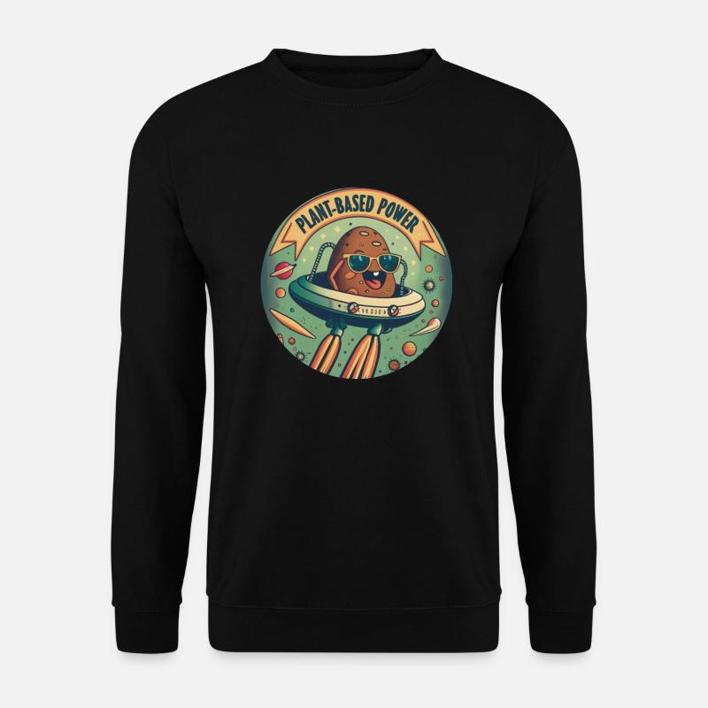 Space potato character plant based - Unisex Sweatshirt - black