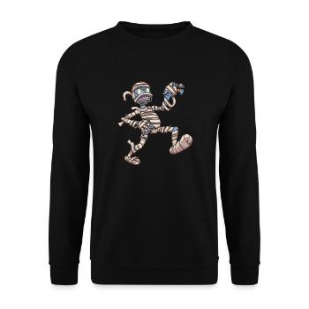 Halloween Mummy - Unisex Sweatshirt - black - Front - Alina (178cm) & Michal (187cm)
