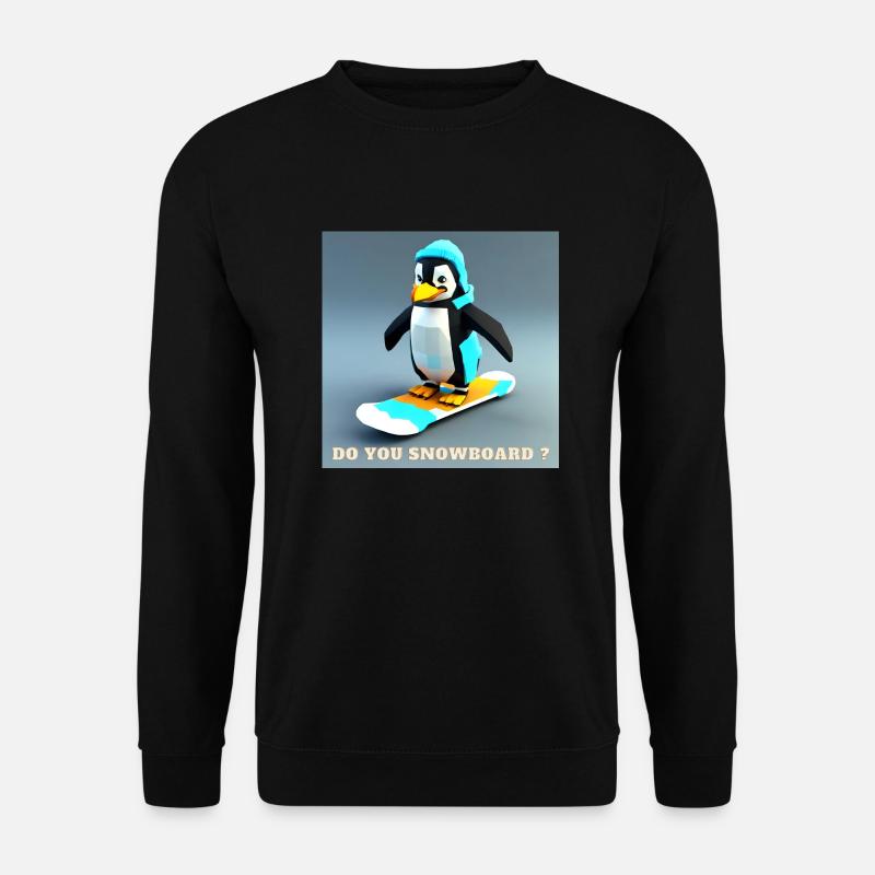 Snowboard Pingu - Unisex Sweatshirt - black