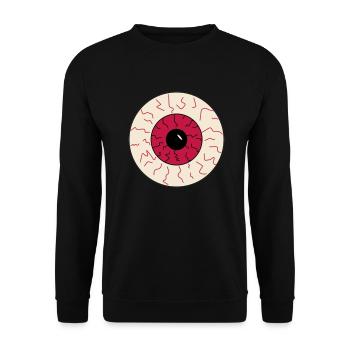 Halloween bloodshot eye - Unisex Sweatshirt - black - Front - Alina (178cm) & Michal (187cm)