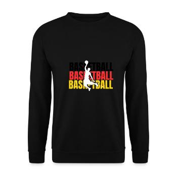 Soutenez l’équipe championne du monde de basketball - Sweat-shirt Unisexe - noir - Devant - Alina (178cm) & Michal (187cm)