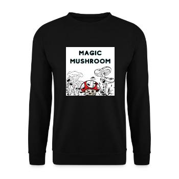 Magic Mushroom - Unisex Pullover - Schwarz - Vorne - Alina (178cm) & Michal (187cm)