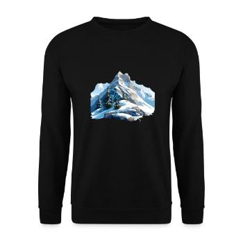 Let's go to the mountains - Unisex Sweatshirt - black - Front - Alina (178cm) & Michal (187cm)