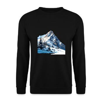 It's finally winter - Unisex Sweatshirt - black - Front - Alina (178cm) & Michal (187cm)