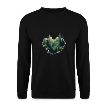 Heart for nature - Unisex Sweatshirt - black - Front - Alina (178cm) & Michal (187cm)