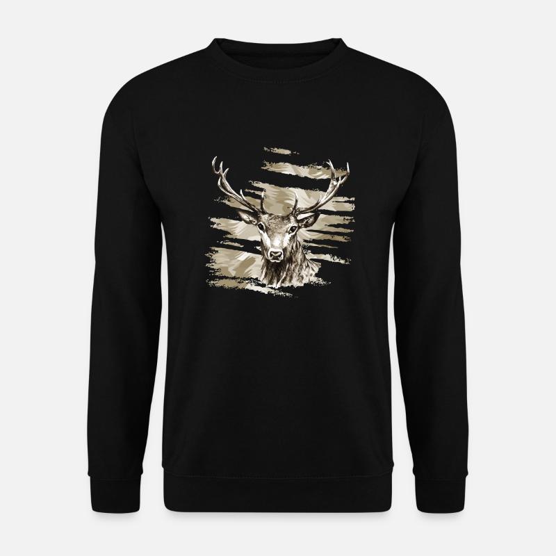 Hirsch - Unisex Pullover - Schwarz
