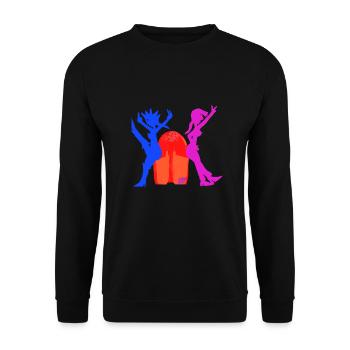 Lingua Linguae V2 00 - Sweat-shirt Unisexe - noir - Devant - Alina (178cm) & Michal (187cm)