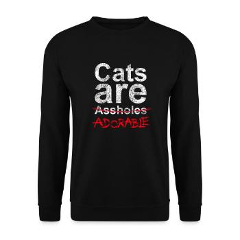 Adorable Cats 1 - Unisex Sweatshirt - black - Front - Alina (178cm) & Michal (187cm)