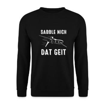 Sabble Nich das Geit Kunstflug Aerobatics Geschenk - Unisex Pullover - Schwarz - Vorne - Alina (178cm) & Michal (187cm)