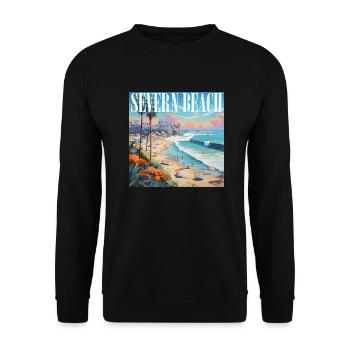 Severn Beach - Unisex Sweatshirt - black - Front - Alina (178cm) & Michal (187cm)
