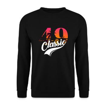Vintage 1949-49e anniversaire - Sweat-shirt Unisexe - noir - Devant - Alina (178cm) & Michal (187cm)
