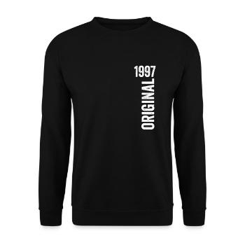 1997 Original Cadeau D’anniversaire 1997 - Sweat-shirt Unisexe - noir - Devant - Alina (178cm) & Michal (187cm)