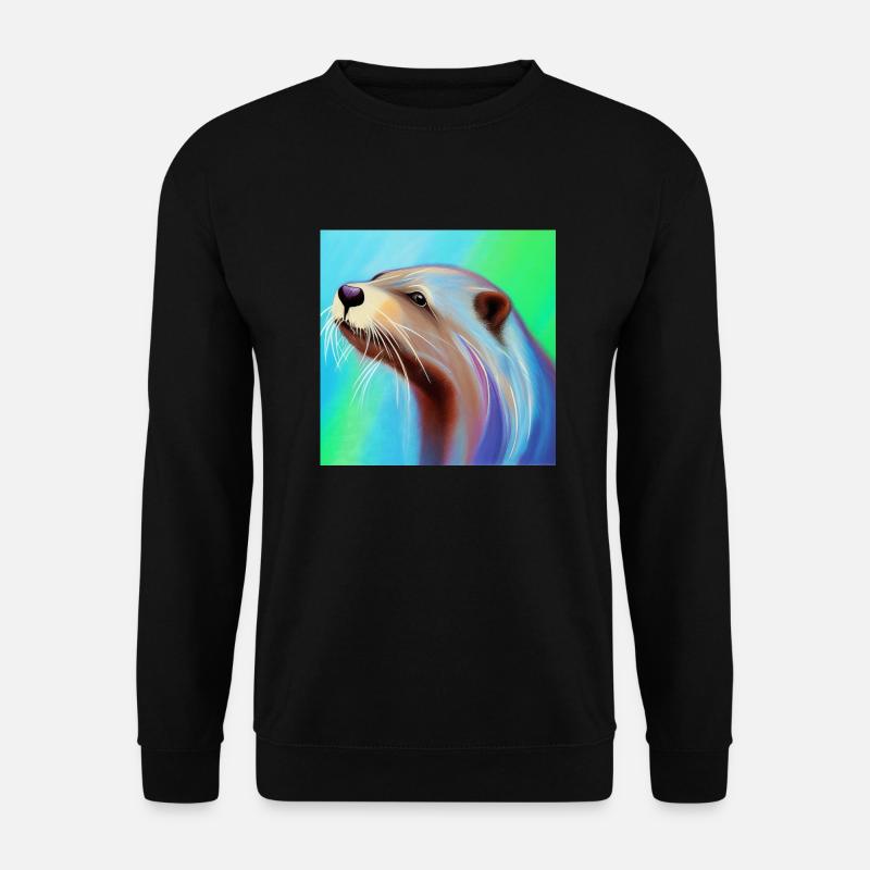 Otter Paint - Unisex Pullover - Schwarz