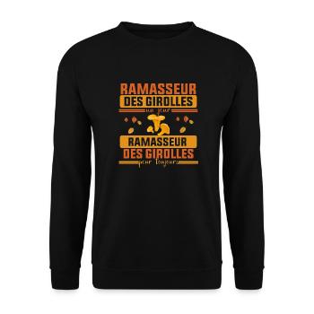 Ramasseur Des Girolles Pour Toujours - Sweat-shirt Unisexe - noir - Devant - Alina (178cm) & Michal (187cm)