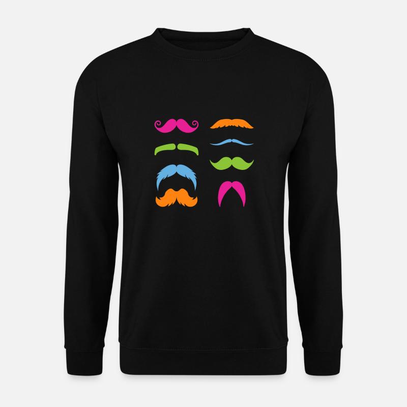 Mehrfarbige Schnurrhaare - Unisex Pullover - Schwarz