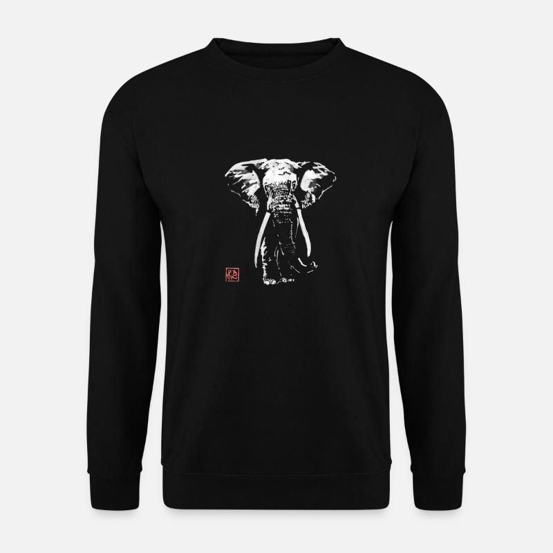 elephant in dark - Sweat-shirt Unisexe - noir