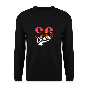 Vintage 1986-86th Birthday - Unisex Sweatshirt - black - Front - Alina (178cm) & Michal (187cm)
