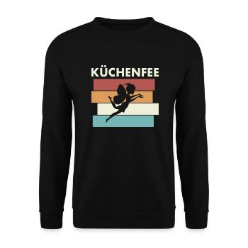 Koch Köchin Küchenfee Kochen Küche Humor - Unisex Pullover - Schwarz - Vorne - Alina (178cm) & Michal (187cm)