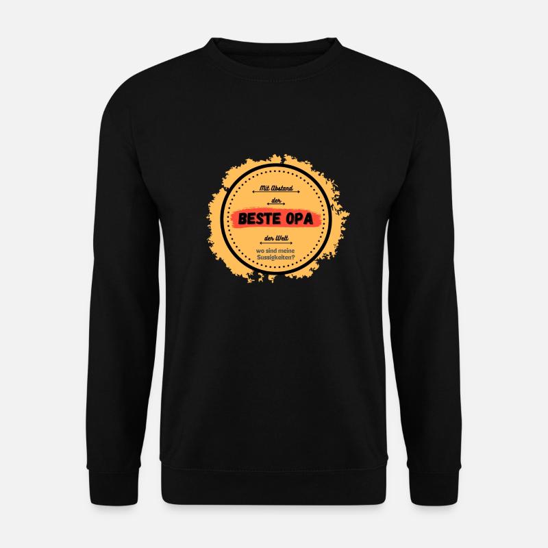 Bester Opa mit Abstand - Unisex Pullover - Schwarz