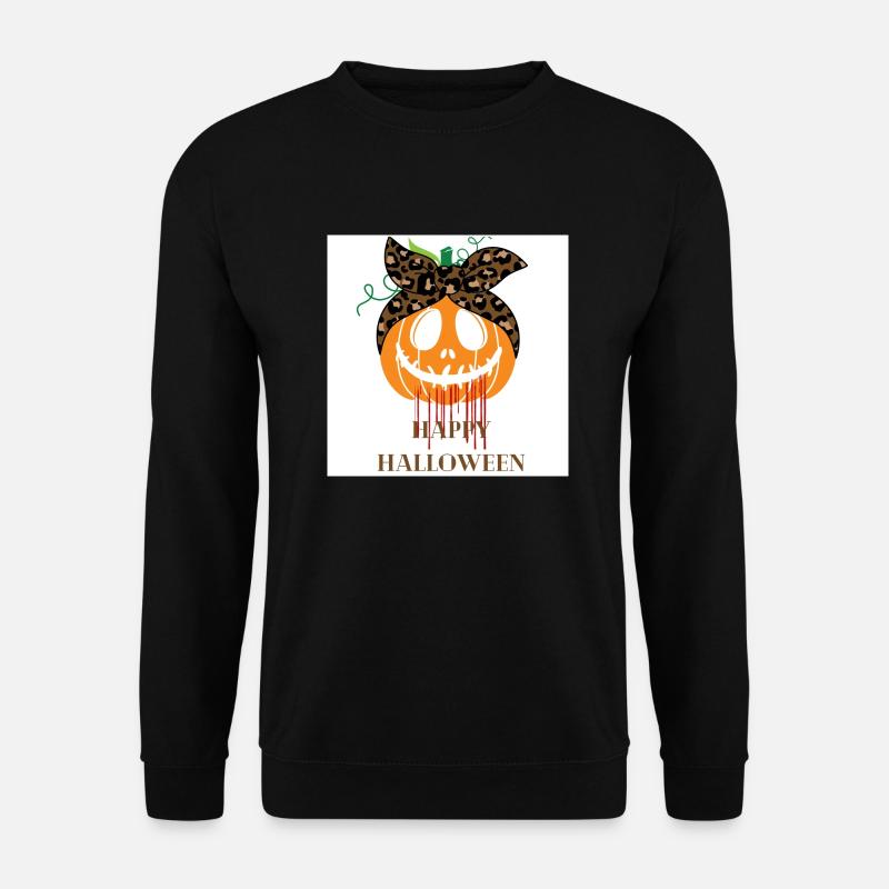 Halloween Kürbis - Unisex Pullover - Schwarz
