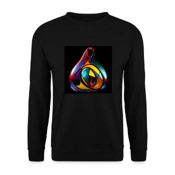 Kleinsche Flasche -04- - Unisex Pullover - Schwarz - Vorne - Alina (178cm) & Michal (187cm)