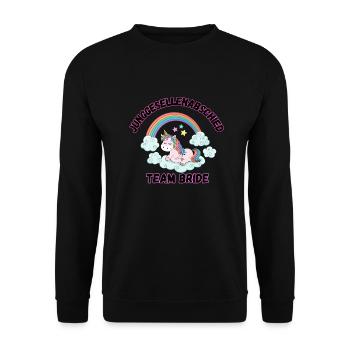 Junggesellenabschied - Unisex Pullover - Schwarz - Vorne - Alina (178cm) & Michal (187cm)