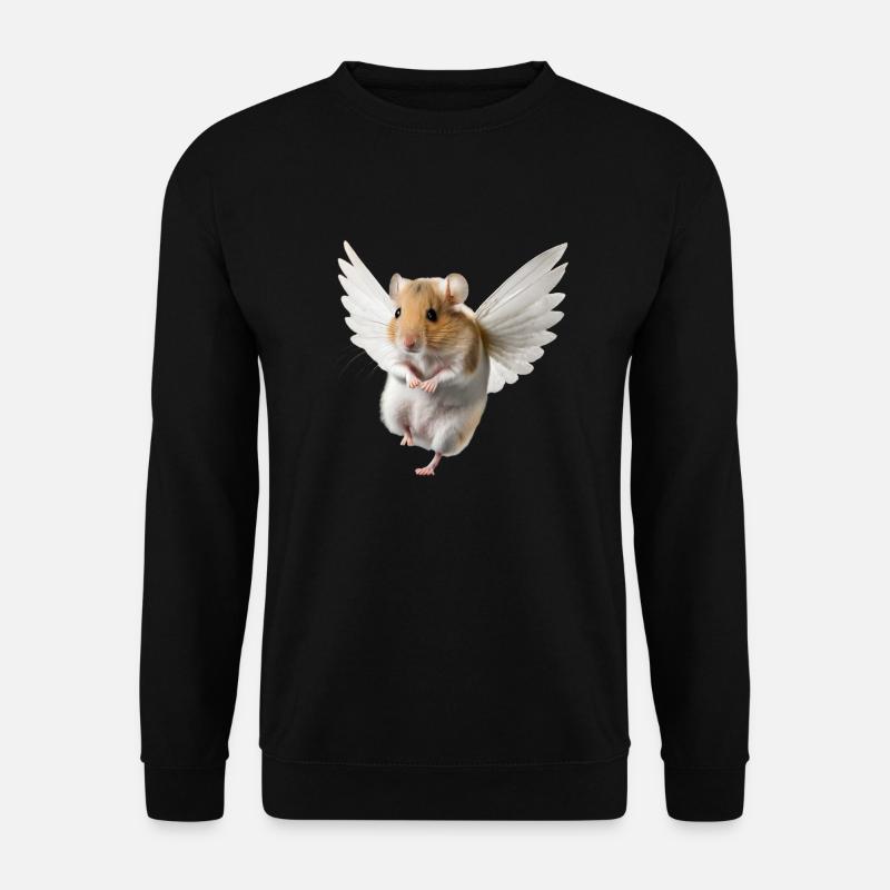 Winged hamster - Unisex Sweatshirt - black
