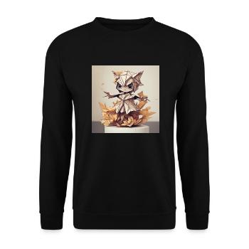 EMO Girls, ORIGAMI Style - Sweat-shirt Unisexe - noir - Devant - Alina (178cm) & Michal (187cm)