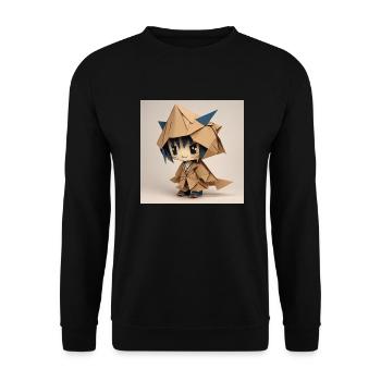 EMO Girls, ORIGAMI Style - Sweat-shirt Unisexe - noir - Devant - Alina (178cm) & Michal (187cm)