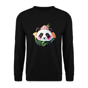 Sushi Panda - Sweat-shirt Unisexe - noir - Devant - Alina (178cm) & Michal (187cm)