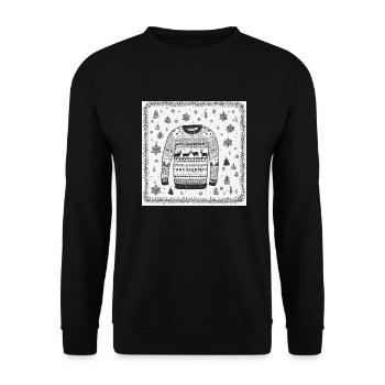 A very ugly Christmas sweater - Unisex Sweatshirt - black - Front - Alina (178cm) & Michal (187cm)