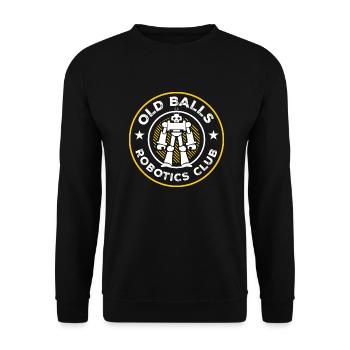 Droid Builder Build Robot Funny Cute Old Balls Rob - Unisex Pullover - Schwarz - Vorne - Alina (178cm) & Michal (187cm)