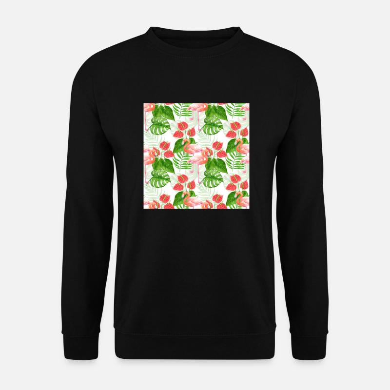 Flamingo Garten T-Shirt - Unisex Pullover - Schwarz